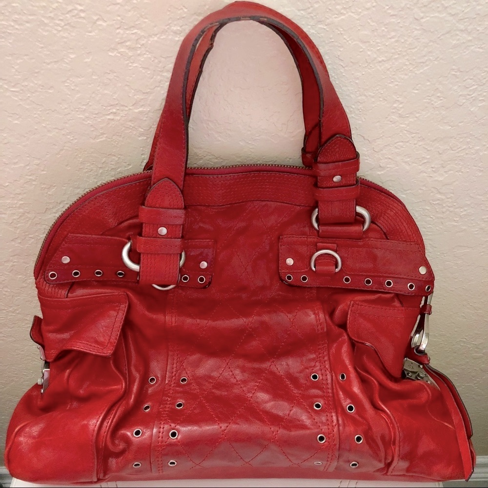 Authentic Juicy Couture RARE Large Red Leather Purse